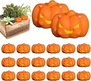 Miniature Halloween Pumpkins for Crafts | Table Pumpkin Decor Resin - Cute Pumpkin Figurines Statues Indoor Outdoor Ornaments for Table Decor