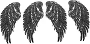 Anneome Polyester Sequin Wing Embroidery Patches DIY Clothing Appliques Decorative