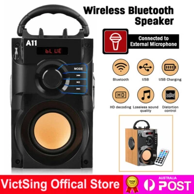Wireless Outdoor Speaker Large Bluetooth Loud With Bass Subwoofer Heavy Indoor