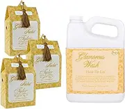 Elanze Designs Tyler Candle FLEUR DE LIS 64 Ounce Glam Laundry Detergent and Scented Sachet Bundle; set of 4