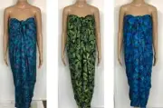 LADIES TUBE SARONG DRESS MUMU T4 size 18 20 22 Tie Front Elastic Back Beach