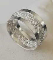 .925 Solid Silver Twisted Rope Unique Artisan Ring Handmade New.
