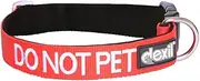 Dexil Limited DO NOT PET Red Color Coded S-M L-XL Neoprene Padded Dog Collar Prevents Accidents by Warning Others of Your Dog in Advance (L-XL)