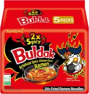 Samyang Buldak Hot Chicken 2X Spicy Ramen 140 G (5 Pieces) Flavour Name:Chick...