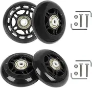 WMLBK 4Pcs 70mm*24mm Luggage Suitcase Replacement Wheels, Rubber Swivel Caster Wheels Bearings Repair Kits for Suitcase