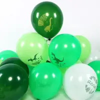在飛比找蝦皮購物優惠-⭐恐龍主題乳膠氣球組合套裝兒童生日派對裝飾恐龍乳膠氣球綠色叢