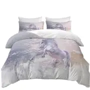 Snow Ghost a Stunning White Horse Quilt Cover