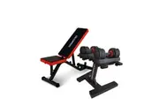 Powertrain Gen2 Pro 50KG Adjustable Dumbbell Set & Stand with Flat Incline Decline Bench