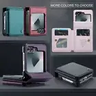 For Samsung Galaxy Z Fold 6/5/4 Flip 3 Magnetic Leather Zipper Case Stand Cover