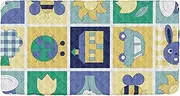 Plaid Cartoon Cute Animals Kids Toddler Bed Sheet Portable Waterproof Cot Sheet for Sleeper Travel Bed for Children Travel Mattress 50'' x 25'' (Sheet,Bed Not Included)