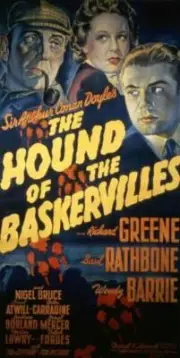 The Hound Of The Baskervilles poster Basil Rathbone Wendy Barrie 1939 OLD PHOTO
