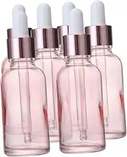 Ipetboom 6Pcs Glass Essential Oil Dropper Bottles Multi Use Travel Containers for Aromatherapy Liquid Durable Safe Glass Design
