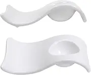 WEKADRIN 2pcs Ceramic Egg Holders Wave Type Egg Cups for Home Restaurant with Exquisite Design for Breakfast Brunch Serving