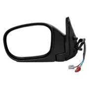 Mirror For 1999-00 Nissan Pathfinder Left Side Power Heated Black Foldaway Clear