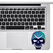 Skull boomerang beanie Sitcker Laptop Macbook ipad Phone surface Pro Viny Decal