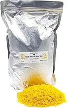 River Art Wax 100% Natural Beeswax Pellets, Food Grade, Yellow, 1kg