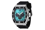 Invicta Pro Diver Chronograph Silicone Strap Turquoise Dial Quartz 47285 100M Men's Watch