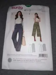 Burda Style 6573 sewing pattern - sailor wide leg Pants new EU 32-44 US 6-18 HTF
