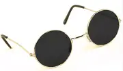 Vintage John Lennon Dark Sunglasses Hippie Retro Round Frame Glasses