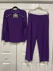 NEW Antthony 2-piece Buttoned Shoulder Top SHIRT & Pant SET Assorted Colors