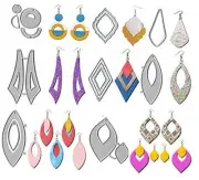 10 Pieces Earring Die Cuts,Earring Oval Diamond Drop Teardrop Flower Leaf Star