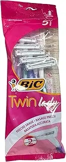 BIC Twin Lady Disposables Women's Razors - Pack of 5 Shavers