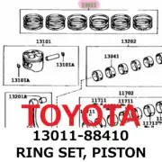 【NEW】Toyota Genuine Chaser Cresta Mark II Supra RING SET, PISTON 13011-88410