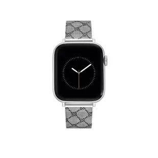 【NINE WEST】Apple watch 經典LOGO不鏽鋼蘋果錶帶(Series 1/2/3/4/5/6/7/8/SE/Ultra/Ultra 2 全系列適用)