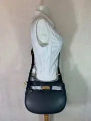 NWT Tory Burch Black Lee Radziwill Saddle Bag $698
