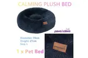 Pet Calming Soft Plush Bed Nest Mat Blue Pads Cat Dog Large Cushion Bedding 70cm