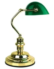 [Oriel Lighting] Banker's Table Lamp(Switched) Polished Brass