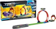 Car Race Track | Kids Race Track,Smooth Pull Back Vehicle Toy Easy to Build for Home Traveling Schools Kindergarten