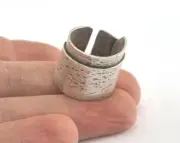 Adjustable Ring Antique Silver Plated brass (18mm 8US inner size) 3373