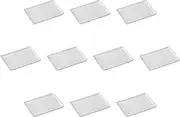 Set of 10, White Glazed Lattice, 8.3 inches (21 cm) x 5.7 x 1.1 inches (21 x 14.5 x 2.7 cm) | Setomonohonpo