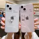 卡通線條超人適用蘋果15手機殼iPhone13mini全包透明情侶女8plus/se3硅膠軟殼XR/xsmax保護外殼12promax可愛9