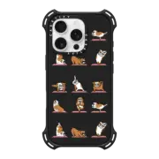 iPhone 16 Pro Bounce Case MagSafe Compatible English Bulldog Yoga 2