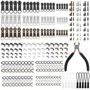 275 Pcs Zipper Repair Kit - Replacement Zipper Pulls & Sliders Set with