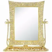 Olivia Riegel Gold Windsor Magnified Standing Mirror