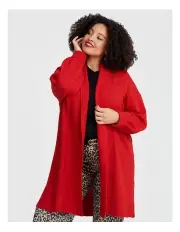 [Taking Shape] Lofty Balloon Sleeve Cardigan in Red