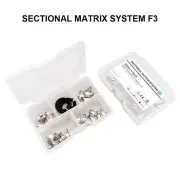 2 Set Dental Sectional Matrix System Contoured Matrice Bands Resin Clip Ring