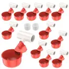 Chicken Waterer Cup Automatic Chicken Water Feeder with T-Pipe Practical