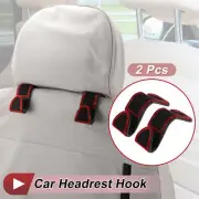 2 Pcs Universal Car Seat Headrest Hook for Purses and Bags Red 2.56"x1.38"
