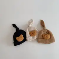 在飛比找ETMall東森購物網優惠-可愛小熊超萌啾啾秋冬保暖毛線帽