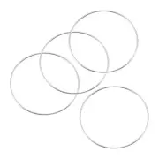 130mm(5.12") OD Metal O Ring Non-Welded Craft Hoops for DIY Silver Tone 4pcs