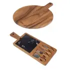 Davis & Waddell Cheese Board and Knife Set with Round Serving Paddle Board