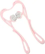 Neck Massager Four Balls Massager Muscle Roller Neck Massage Point Roller ] Manual Massage Tool Pink