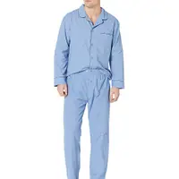 在飛比找Yahoo奇摩購物中心優惠-男睡衣褲套裝(藍色)
