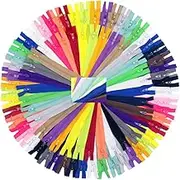 Meillia 60PCS 9 Inch, 14 Inch and 18 Inch Mixed Zippers Bulk Nylon Coil Zippers for Sewing Crafts, 20 Colors (Assorted Sizes)
