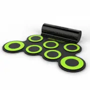 G3001L 7 Pad Electronic Roll-Up Silicon Drum with Drum Sticks For Beginner Gift