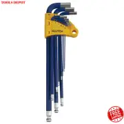 Klutch 9-Pc. Metric Long Arm, Ball End Hex Key Set